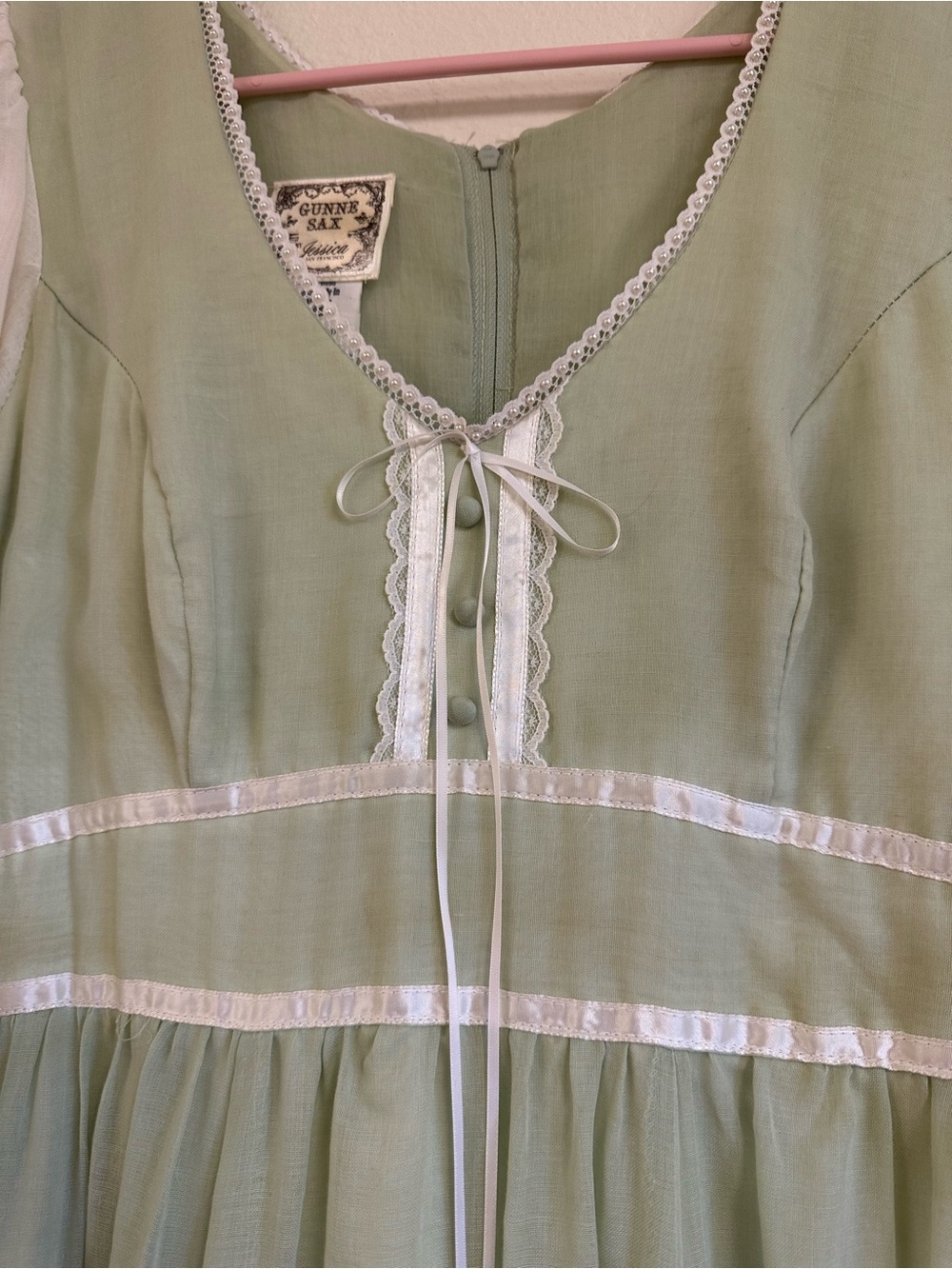 Vintage Gunne Sax By Jessica Green Maxi Dress - Picture 2 of 7